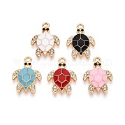 Rhinestone сплава и эмали подвески PALLOY-T092-40G