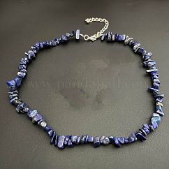 Colliers de perles en lapis-lazuli naturel pour femmes, 16.93 pouce (43 cm)