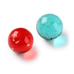Perline luminose trasparenti realizzate a mano con la tecnica del lampwork&nbsp;LAMP-F045-02C