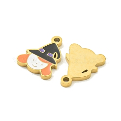 Halloween-Thema Ionenbeschichtung (IP) 304 Edelstahl Emaille Anhänger&nbsp;STAS-M011-01C