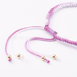 Fabrication de bracelets de perles tressées en fil de polyester teint par segment&nbsp;AJEW-JB00919-05