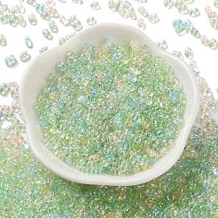 Perles de rocaille en verre plaqué couleur ab&nbsp;SEED-L011-06B-07