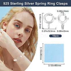 925 Sterling Silber Federring Verschlüsse&nbsp;STER-BBC0007-81S-04