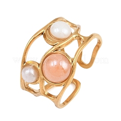 Anillos abiertos para puños de acero inoxidable 304&nbsp;RJEW-E300-03G