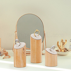 3 Stück 3 Größen Holz Schmuck Fingerring Ausstellungsständerständer&nbsp;RDIS-WH0011-36A-02