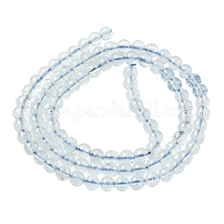 Natürliche Aquamarin Perlen Stränge&nbsp;G-P576-4mm-01B