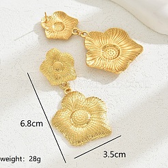 Elegante 201 Edelstahl Sonnenblumen Ohrstecker&nbsp;LS-QQ3962