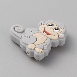 Perles de silicone écologiques de qualité alimentaire de singe&nbsp;LS-SIL-WH0019-27E