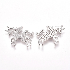 Pendentifs avec zircon cubiques à micro-pavés en laiton&nbsp;KK-I660-07P
