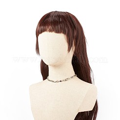 Collana con catene ovali e ad anello in acciaio inossidabile 304 con perle naturali per le donne&nbsp;NJEW-JN03873