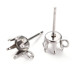 Configuración de aretes de acero inoxidable 304 que no se deslustran&nbsp;LS-STAS-B004-01P-B
