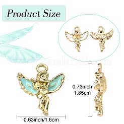 15pcs 3 pendentifs en alliage de couleurs&nbsp;ENAM-YW0004-78A