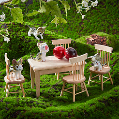 Décorations pour la maison en bois naturel&nbsp;AJEW-WH0140-19