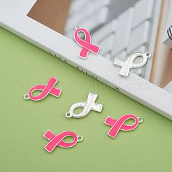 Gegen Brustkrebs rosa bewusstseinsband Legierung Schmelz Anhänger&nbsp;X-ENAM-E262-S