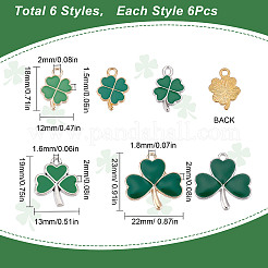 36pcs 6 pendentifs en émail en alliage de style&nbsp;ENAM-SC0002-88