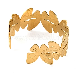 Brazaletes de acero inoxidable 304 para mujer&nbsp;BJEW-D048-04G