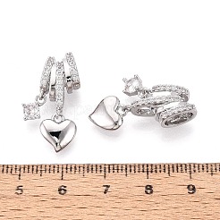 Pendentifs en laiton zircon cubique transparent&nbsp;KK-T075-88P
