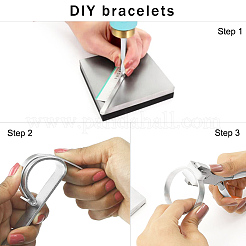 Bracelets en acier inoxydable résistant au ternissement&nbsp;DIY-H134-04P