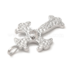 Messing micro pave klare zirkonia anhänger&nbsp;KK-M246-03P