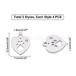 Breloques en acier inoxydable 304&nbsp;STAS-UN0009-73P