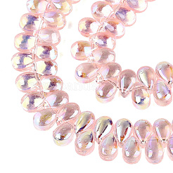 Chapelets de perles en verre transparent électrolytique&nbsp;EGLA-N057-01A-06