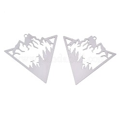 Pendentifs en filigrane en acier inoxydable 201 anti-ternissement&nbsp;STAS-S118-029P