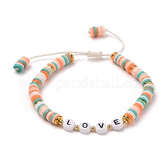 Set di bracciali fatti a mano con perline in argilla polimerica&nbsp;BJEW-TA00043-01