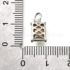 Charms de vidrio de latón&nbsp;KK-V011-36P-A