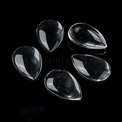 Cabochons en verre goutte à goutte transparent&nbsp;X-GGLA-R024-30x20