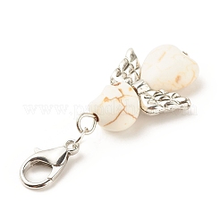 Decorazioni pendenti in turchese sintetico tinto&nbsp;HJEW-JM00672