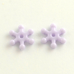 Undurchsichtig Schneeflocke Acrylperlen&nbsp;SACR-Q106-18