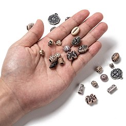 Perles mixtes acryliques de style antique&nbsp;X1-MACR-R546-01