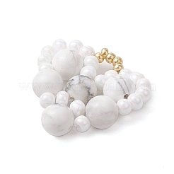 Ciondolo a forma di cuore in howlite naturale per San Valentino&nbsp;PALLOY-MZ00348-03