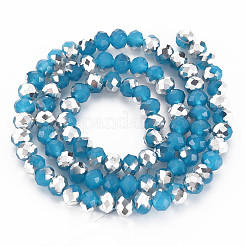 Chapelets de perles en verre électroplaqué&nbsp;LS-EGLA-A034-J6mm-M08