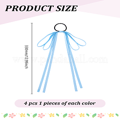 4 Stück elastisches Haar-Accessoire aus Stoff in 4 Farben&nbsp;OHAR-LP0001-02