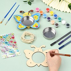 DIY-Futterspender-Set aus unbehandeltem Holz in Schmetterlingsform für Kinderbasteleien&nbsp;ST-CJ0009-3
