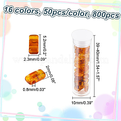 672~800 abalorio deslizante acrílico opaco de 16 colores.&nbsp;OACR-NB0001-48