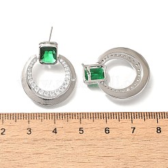 Boucles d'oreilles à tige en laiton&nbsp;EJEW-M048-01P