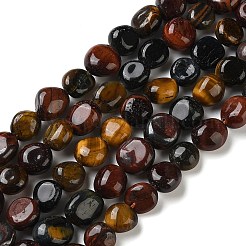 Dreifarbige Stränge natürlicher Tigerauge-Perlen&nbsp;G-C268-A04-8x10mm
