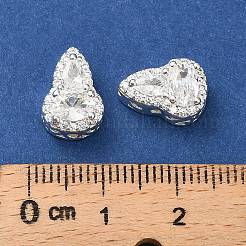 Abalorios de latón con pavé de circonitas&nbsp;KK-B142-08S-01