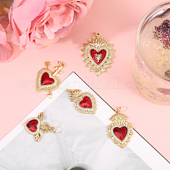 5 pendentif en laiton émaillé de 5 styles&nbsp;KK-CA0002-82
