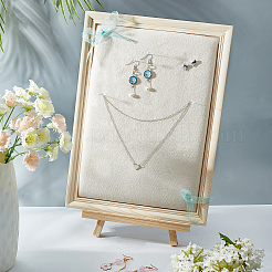 Présentoirs à bijoux en bois rectangle&nbsp;ODIS-WH0025-42