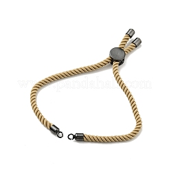 Bracelets coulissants en corde milan torsadée à moitié finis&nbsp;FIND-G032-01B-01