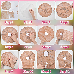 Plato giratorio de madera para juegos&nbsp;AJEW-WH0410-165A