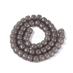 Abalorios de vidrio jade de imitación hebras&nbsp;GLAA-Q106-02A-A01