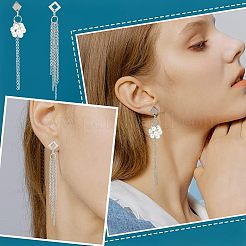 40 pz. 4 pezzi di orecchini a bottone in acciaio inossidabile 304 e 201&nbsp;STAS-UN0038-71
