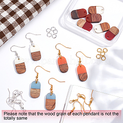 Kits para hacer pendientes colgantes de madera de nogal (DIY)&nbsp;DIY-OC0006-79
