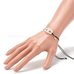 Verstellbare geflochtene Perlenarmbänder aus Nylonfaden&nbsp;BJEW-JB06262-03