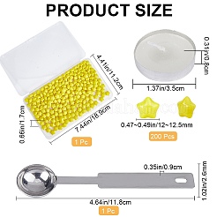200 pezzo di particelle di ceralacca a forma di stella&nbsp;DIY-CP0009-30