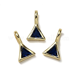 Micro triangolo ottone spianare fascino zirconi&nbsp;KK-C134-02G